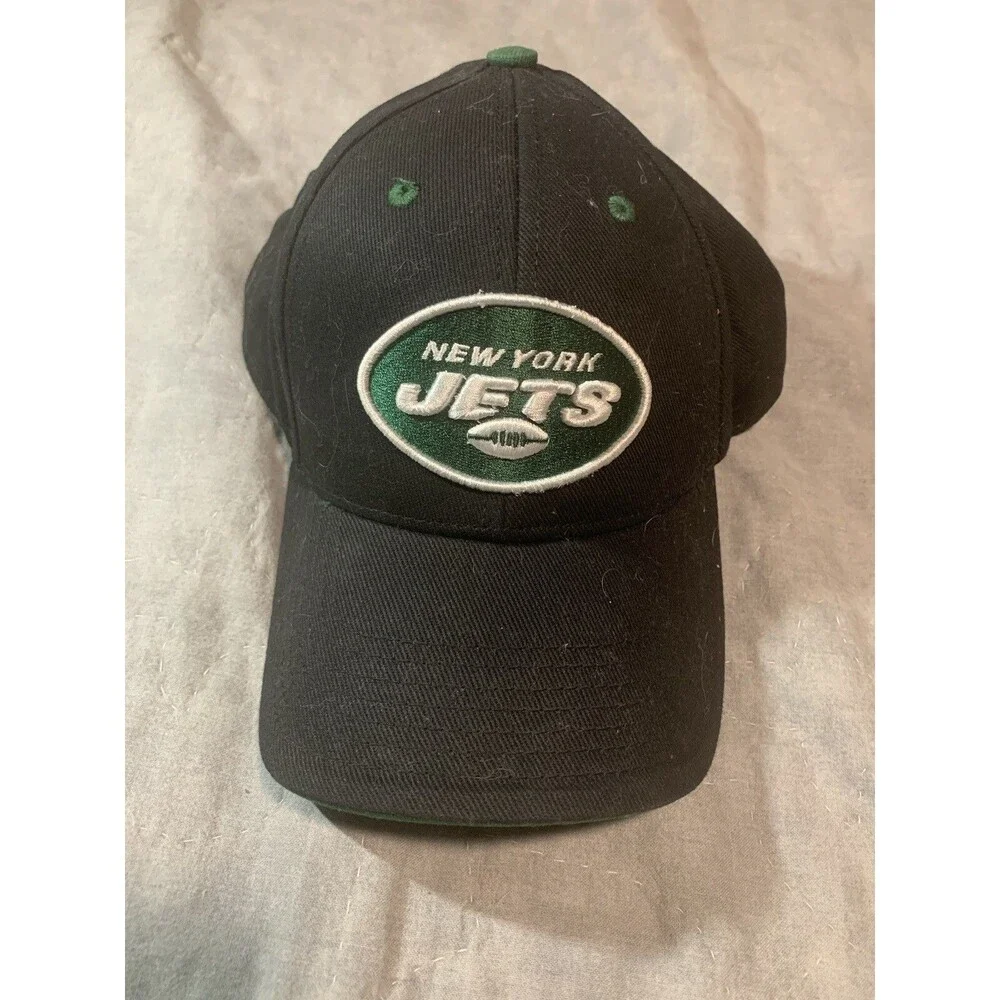 Kids NEW YORK Jets Hat SnapBack Baseball Cap, Black Hat Green & White 3D Patch